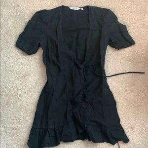 & Other Stories Elegant Black Linen Dress